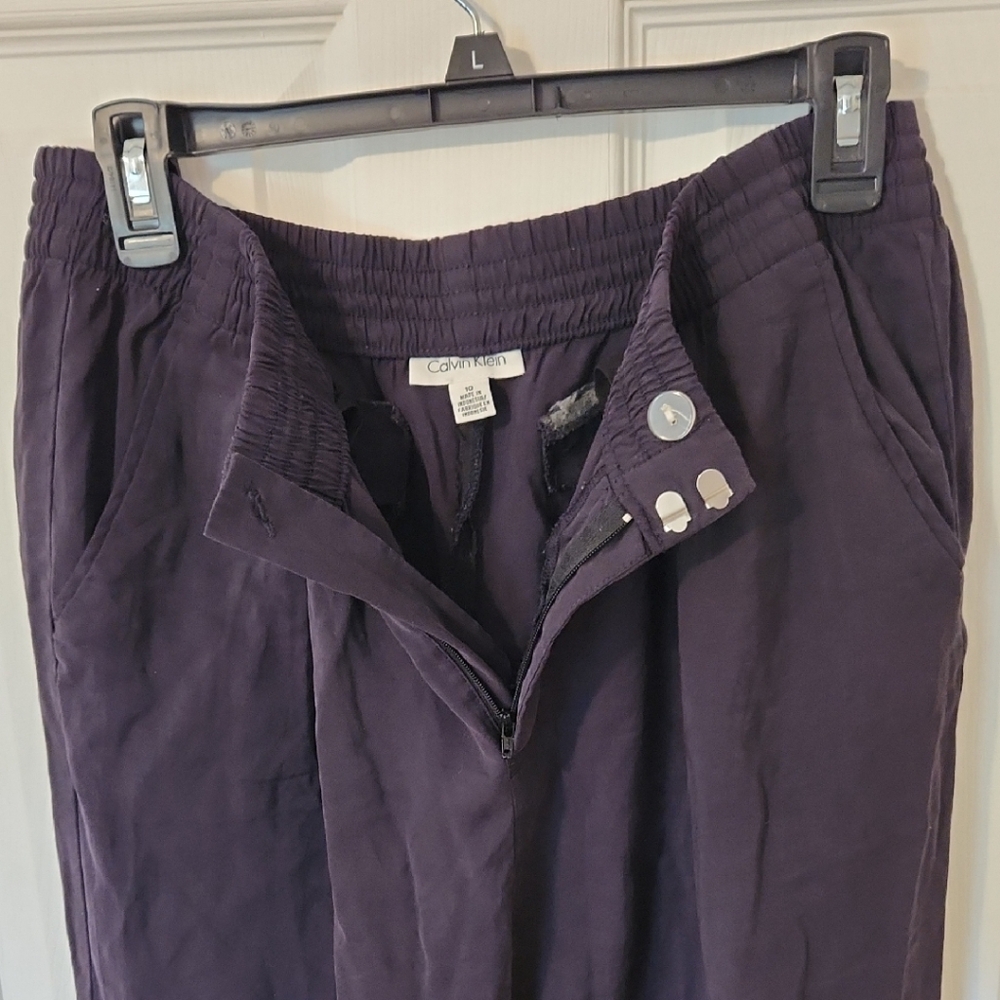 Calvin Klein Purple Track Pants with Tailored Waistband
